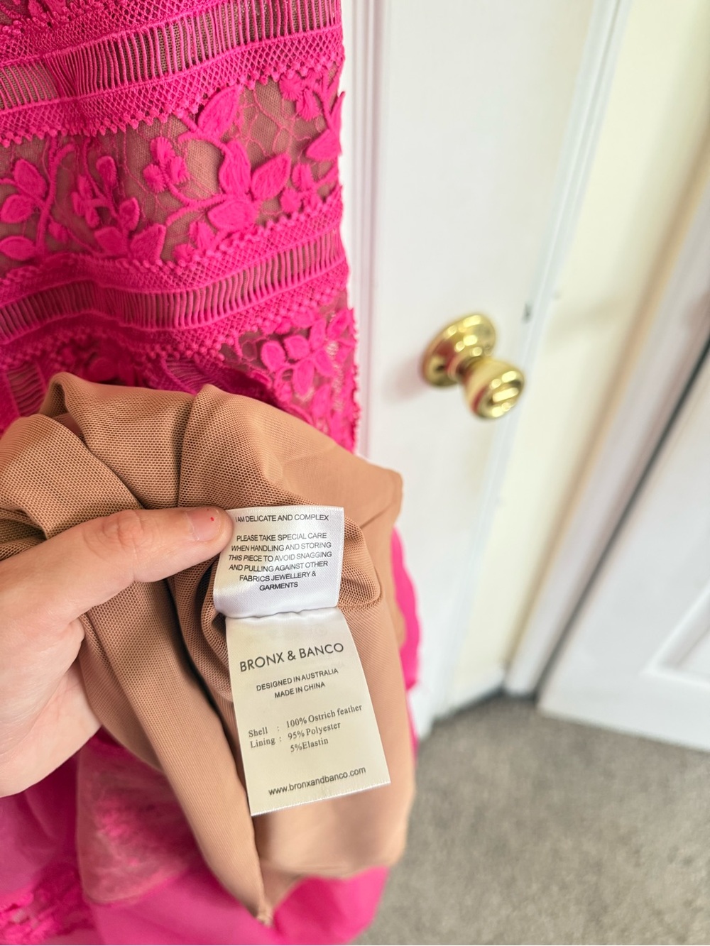 Bronx and Banco Megan Pink Lace Midi Dress - Picture 6 of 13